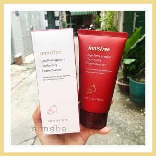 Sữa Rửa Mặt Làm Sáng Da, Ngăn Chặn Lão Hóa Chiết Xuất Từ Lựu Innisfree Jeju Pomegranate Revitalizing Foam Cleanser 150ml