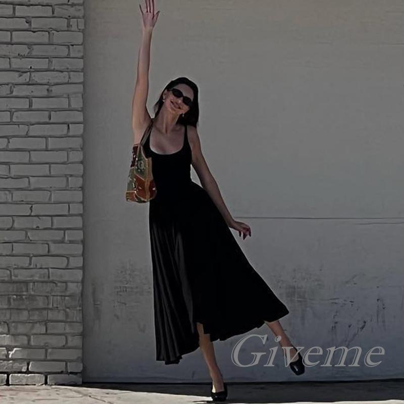 Đầm không tay Cổ Chữ U Màu Trơn Thời Trang