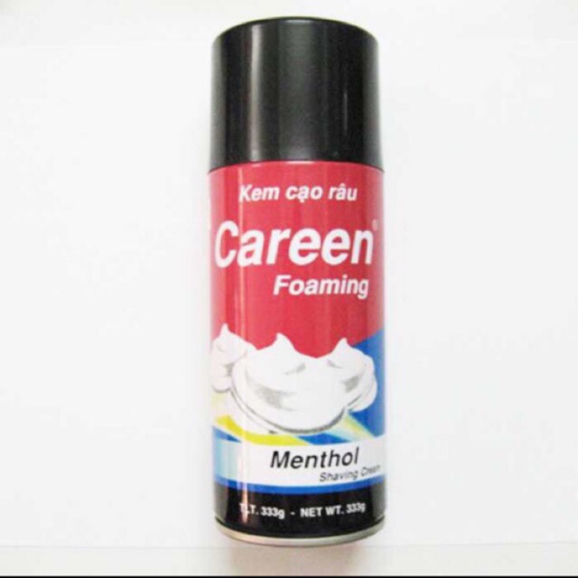 Kem cạo râu Careen 333g bọt mịn hương bạc hà  lớp bọt mịn