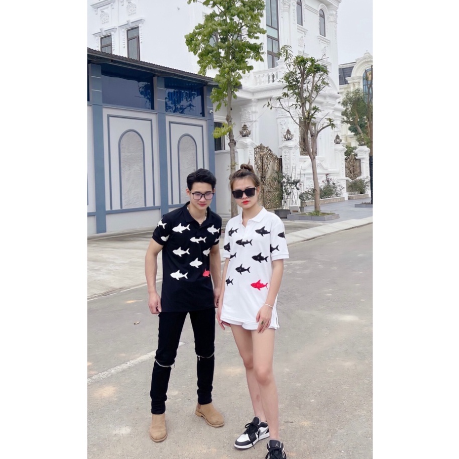 ÁO polo nam cá mập chuẩn fom đẹp nét 2 màu Carina