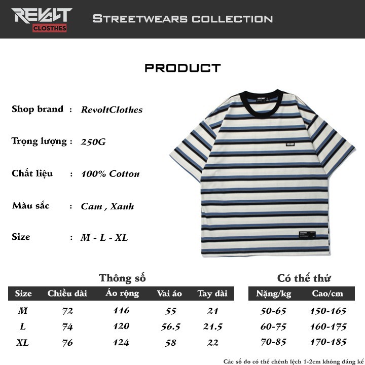 Áo thun nam nữ unisex đẹp form rộng kiểu họa tiết kẻ sọc, áo phông nam nữ RevoltClothes T519