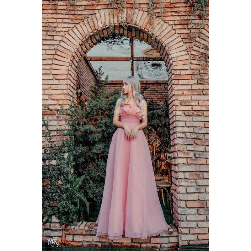 đầm cúp xếp nơ lưng