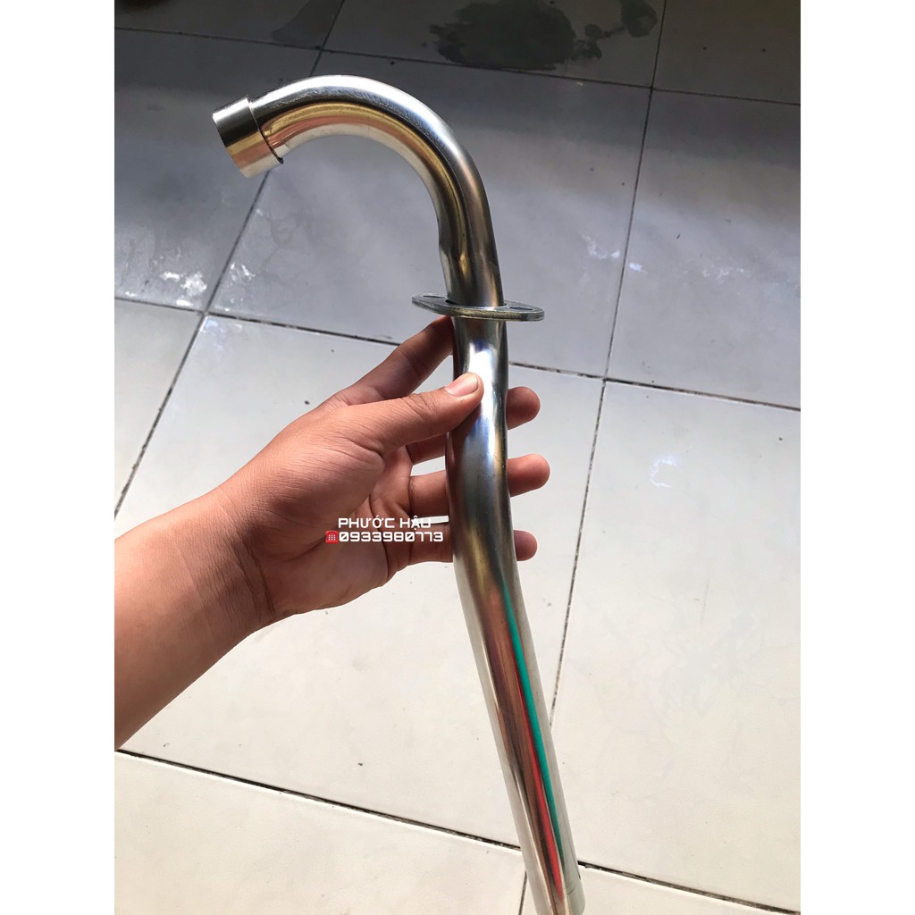 CỔ PÔ INOX 304   DÀNH CHO WAVE S110 , WAVE ALPHA ĐẦU VUÔNG , WAVE RSX - HẬU RACING SHOP