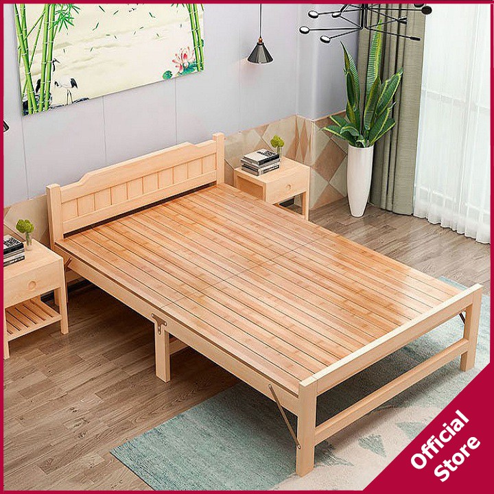 Giường ngủ gỗ thông cỡ lớn có thể xếp gọn (Nhập Khẩu Nguyên Kiện)