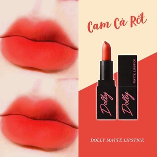 Son Môi DOLLY MATTE LIPSTICK Màu Cam Cà Rốt Mềm Mịn Lâu Trôi 3.5g
