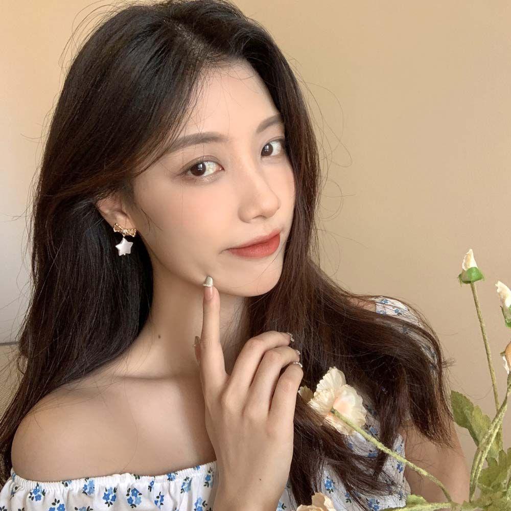 Bông Tai Hoạt Hình Ngôi Sao Năm Cánh VANES1 Phong Cách Hàn Quốc Cho Nữ