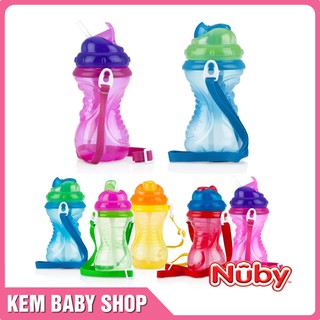 Bình uống nước kèm dây đeo Nuby 420ml