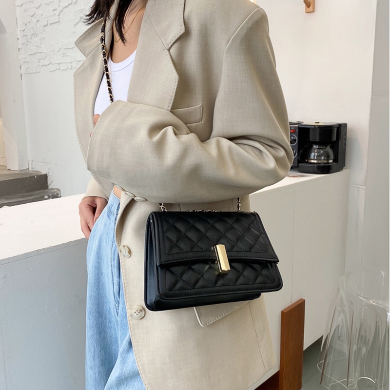 Túi Đeo Vai/Đeo Vai Họa Tiết Hình Thoi Đơn Giản Phong Cách Phương Tây Thời Trang