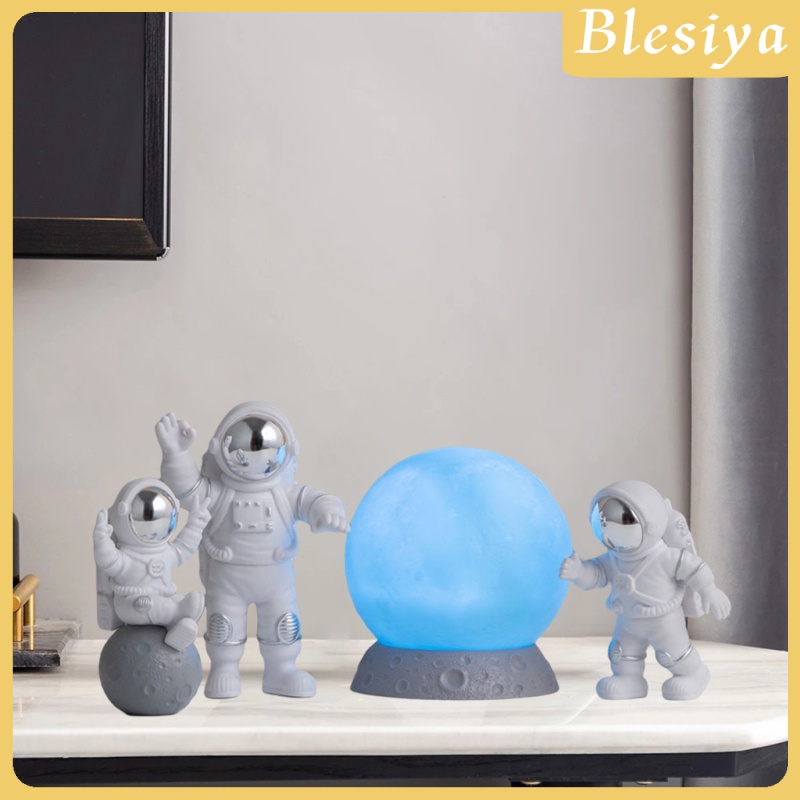 Set 4 tượng phi hành gia mini dễ thương trang trí bánh kem DIY