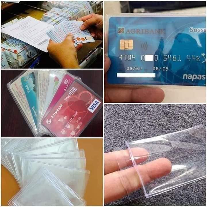 Combo 2 cái Bọc thẻ căn cước 🌟SIÊU RẺ🌟 Túi Nhựa Bọc Thẻ ATM