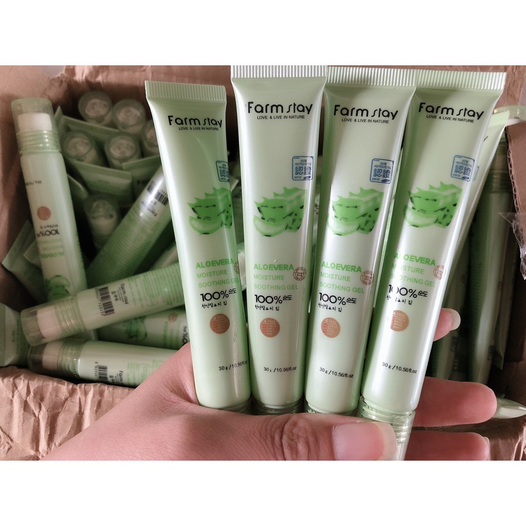 Lăn mắt lô hội,Tuýp gel lô hội lăn giảm thâm quầng mắt nha đam Aloe Vera100 %