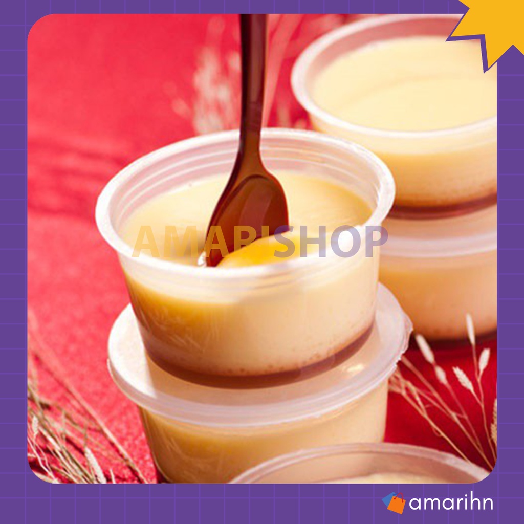 Túi 50 cốc caramen, hộp làm bánh flan, hũ rau câu số 0, số 1