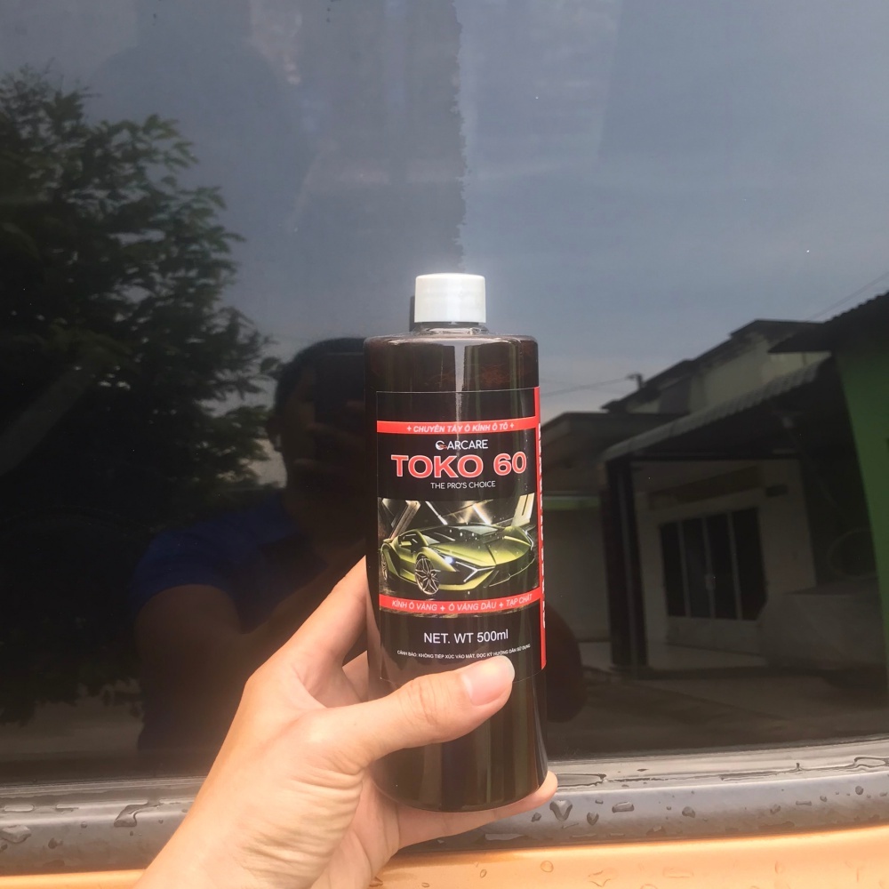 TOKO 60 - Dung dịch tẩy ố kính ô tô tại nhà, Tẩy cặn canxi, ố mốc kính, hiệu quả, tiết kiệm