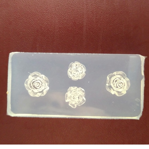 DIY - Khuôn đúc trang sức resin, làm charm trang trí nail - Hoa nhiều kiểu/ Khuôn chữ nhật