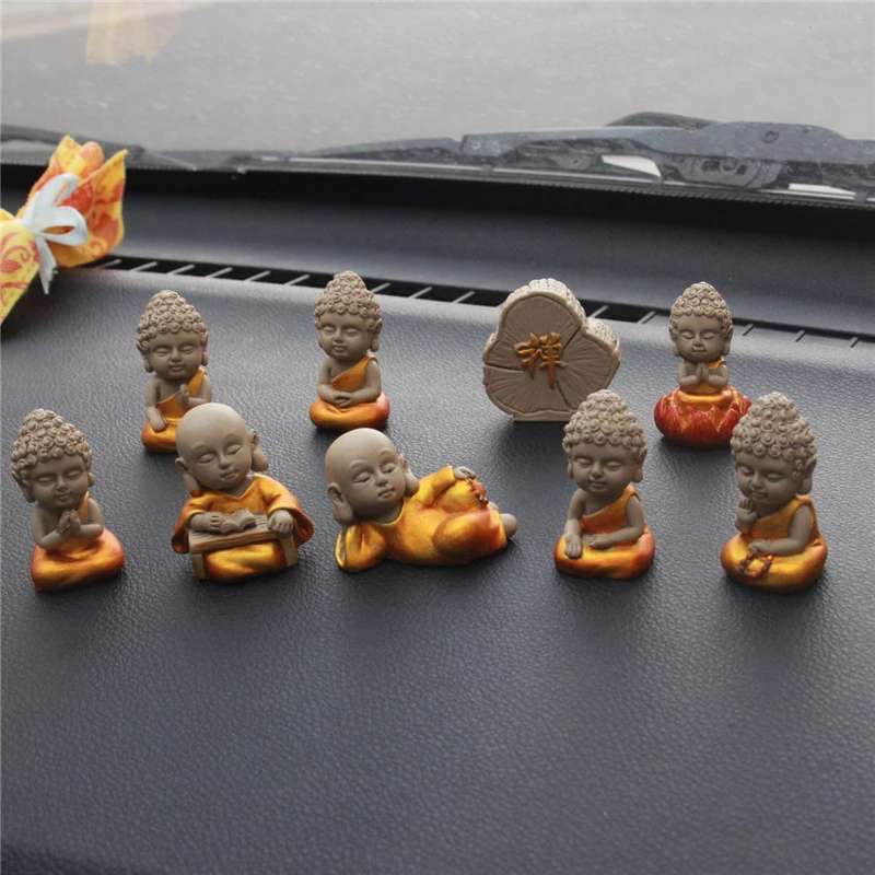Kho Sỉ HCM-Bộ 9 tượng Phật may mắn mang tài lộc cho gia đình có thể trang trí xe hơi, bàn làm việctuyển sỉ toàn quốc
