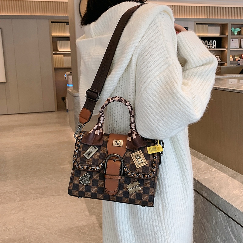 Túi xách nữ đẹp túi quai xách thời trang tặng kèm khăn