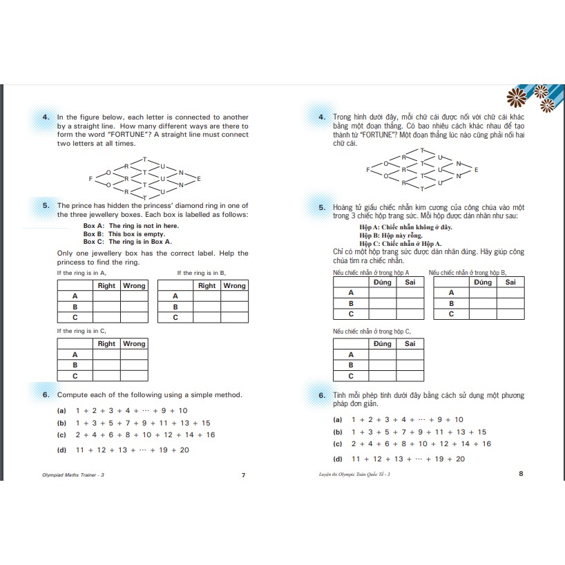 Sách: Luyện Thi Olympic Toán Quốc Tế 3 - Tổng hợp đề thi Toán cho trẻ 9-10 tuổi
