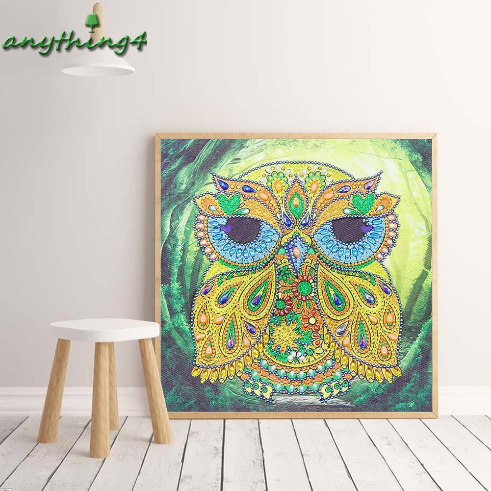 ♚any♚5D DIY Special Shaped Diamond Painting Owl Cross Stitch Mosaic Craft Kits