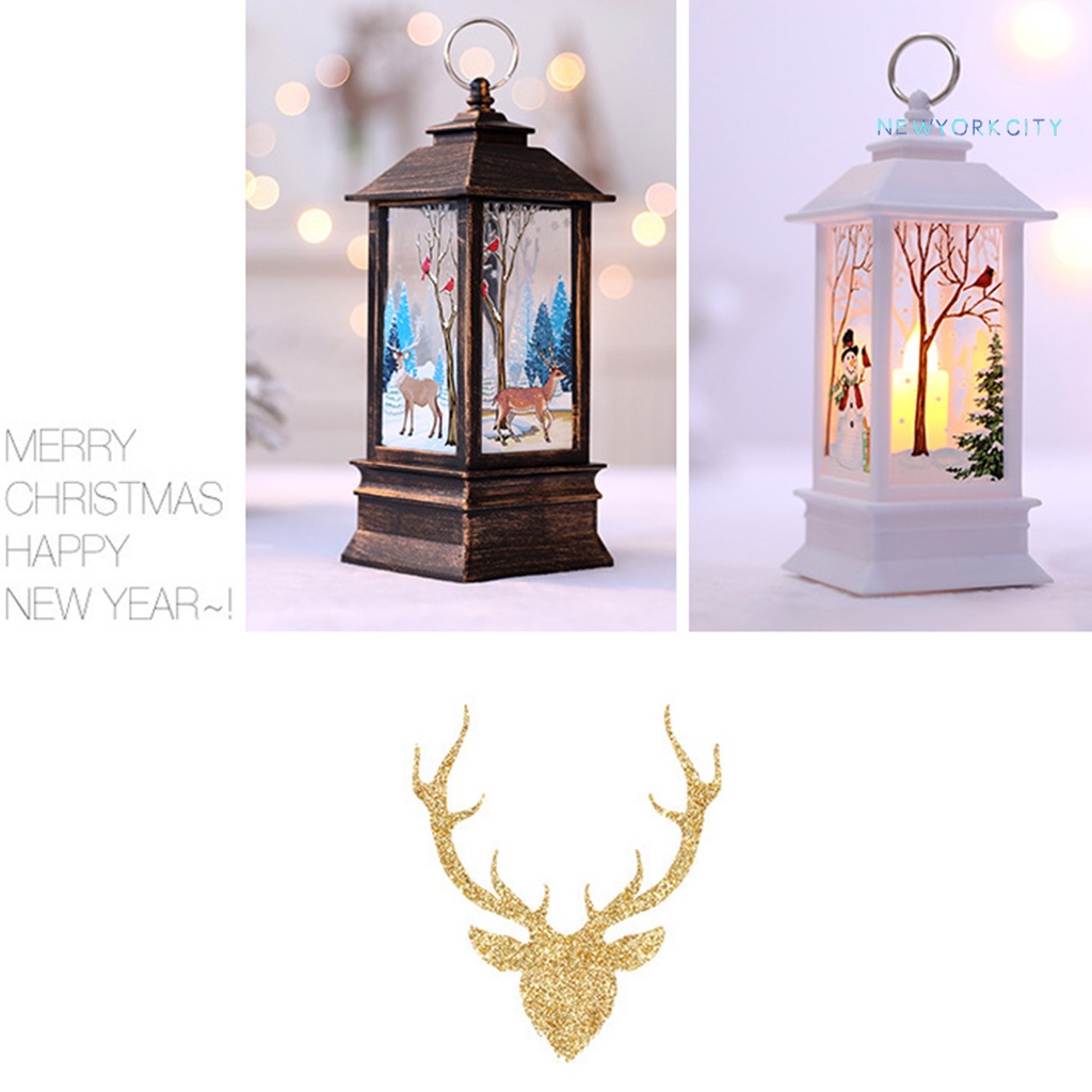Đèn dầu hình ông già noel/tuần lộc/người tuyết trang trí nhà cửa dịp giáng sinh