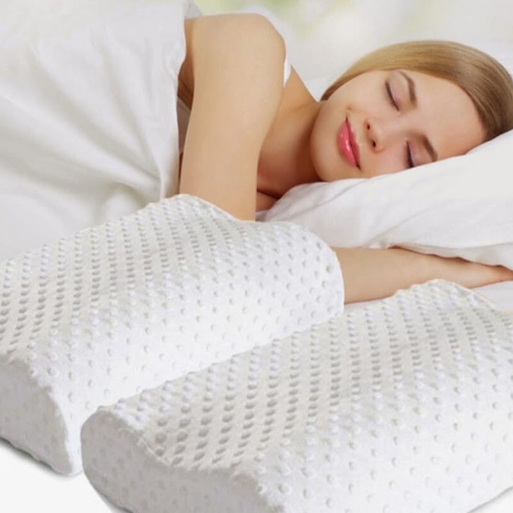 Gối ngủ nhanh cao cấp chống mất ngủ, chống đau mỏi vai ngáy, gối ngủ cao su non điều trị mất ngủ, chống thoái hóa đốt số