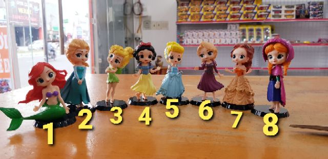 Mô hình 8 nàng công chúa Disney cao cấp