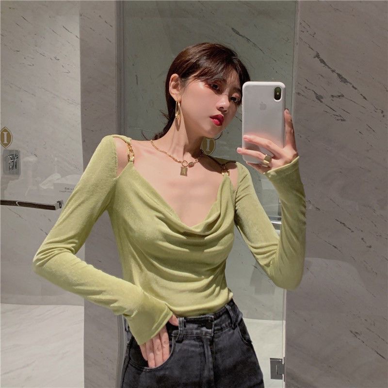 Áo khoác dệt kim tay dài dáng ôm thời trang mùa thu