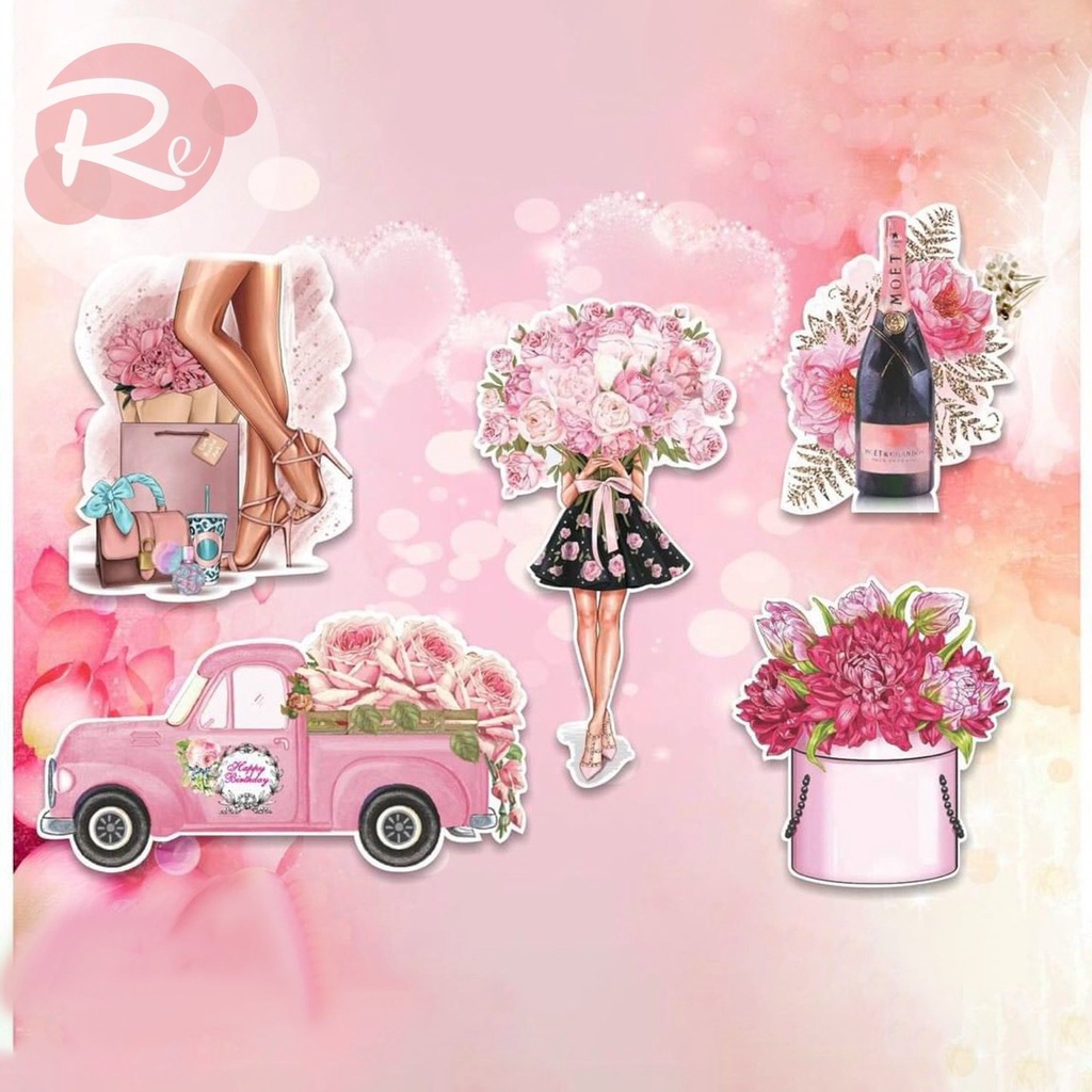 [SIÊU RẺ❤️] – SCG Cô gái 20/10 (Mẫu 2) - Trang trí bánh sinh nhật bánh kem