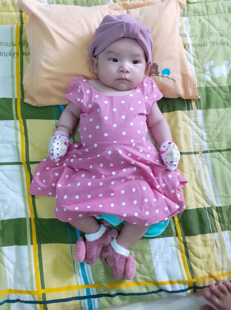Mũ turban nhũ cho bé