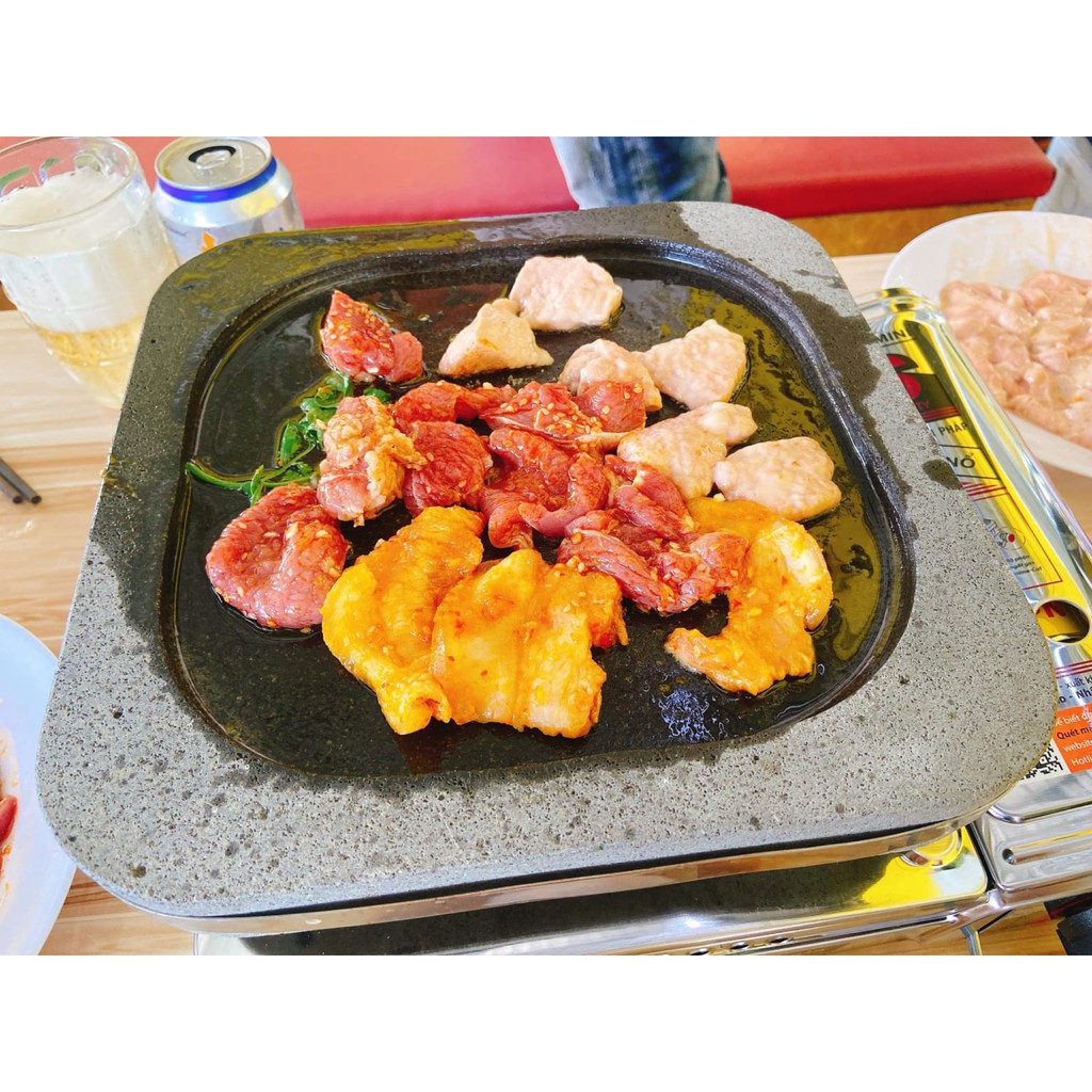 Đá nướng núi lửa không khói loại phẳng hình vuông