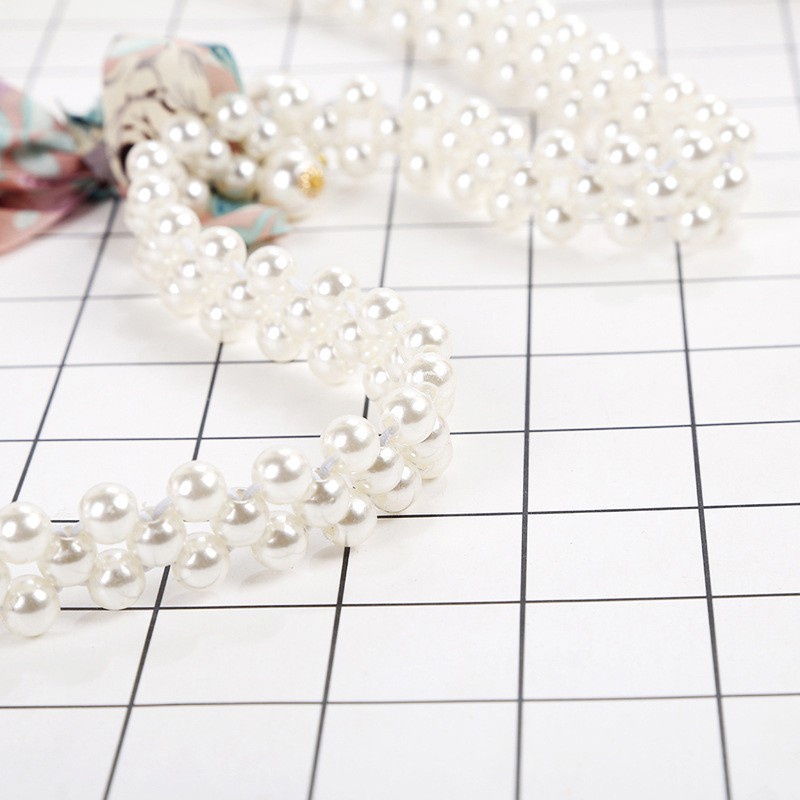 Thắt Lưng Dây Xích Phối Ngọc Trai Hình Trái Tim Thanh Lịch Cho Nữ