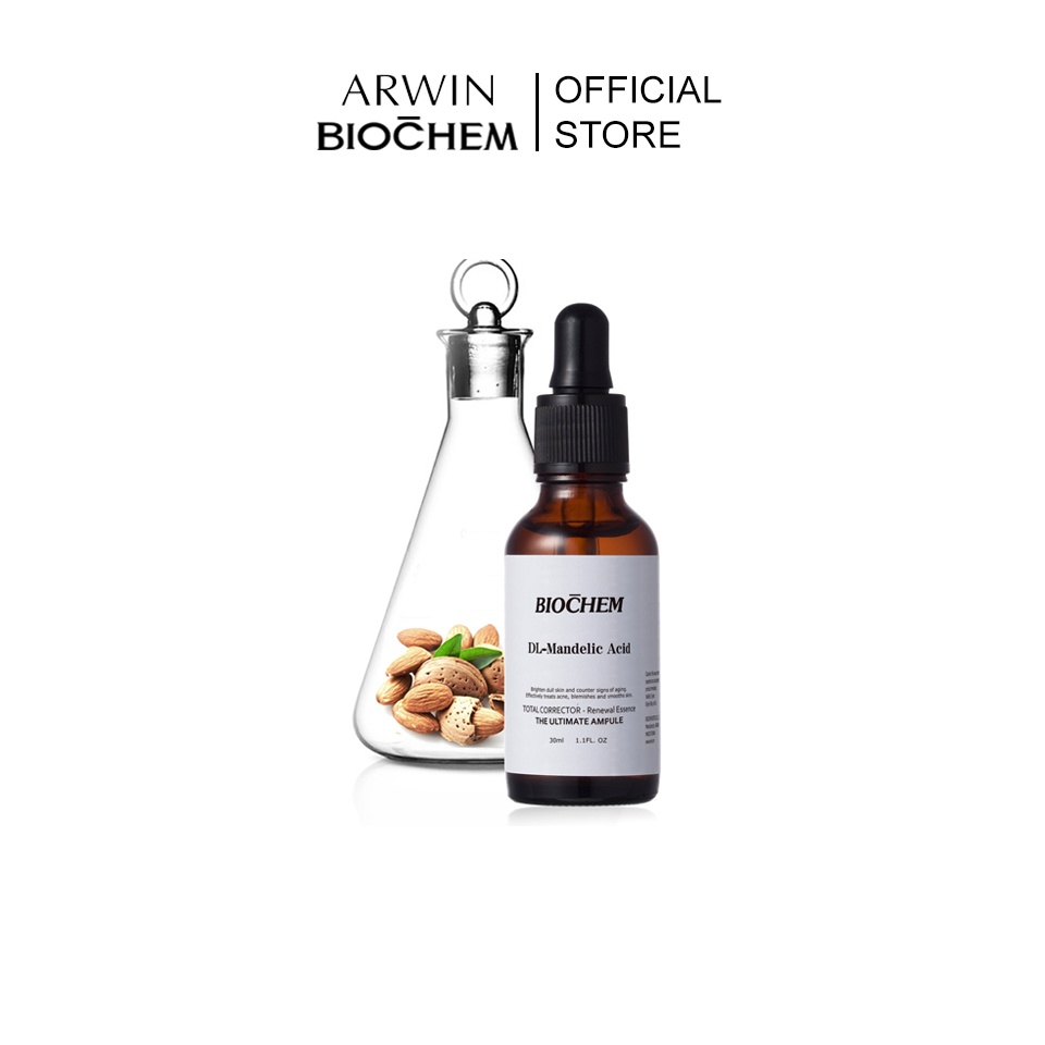 Tinh chất Ampoule AHA Mandelic Acid 20% Biochem ngừa mụn, giảm thâm nám, làm sáng da (10ml &amp; 30ml)