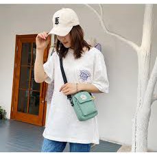 Túi vải Canvas mini size 18 - có lỗ thông tai nghe