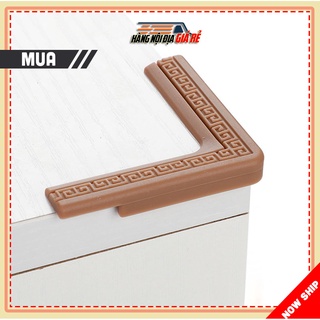 Bộ 8 Miếng Dán Góc Cạnh Bàn Ghế, Cửa Chống Va Dập Silicone