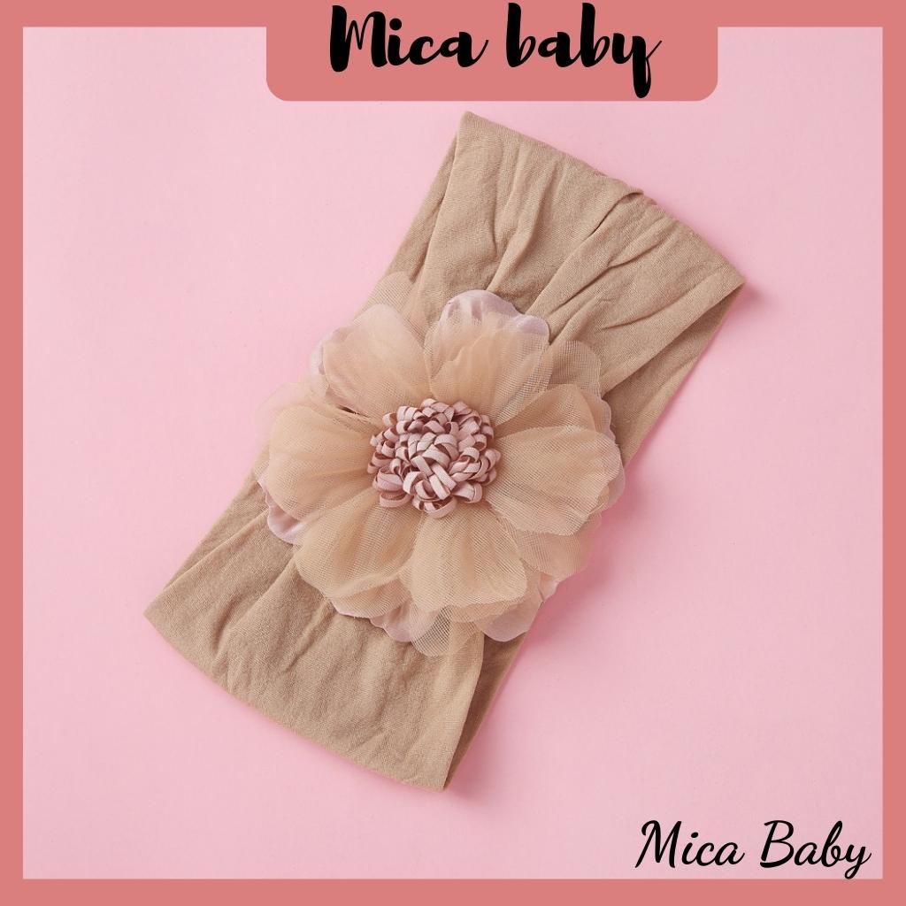 Băng đô nơ hoa bản to dễ thương cho bé Mica baby BD17