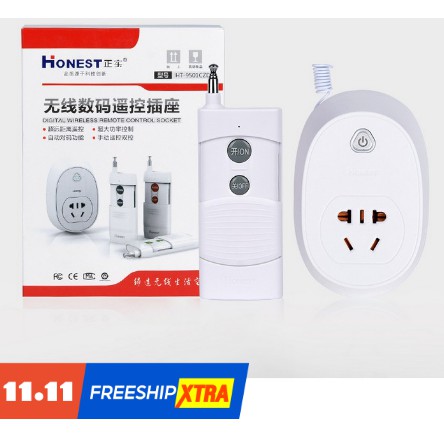 Honest 9501 30A-220V công tắc điều khiển từ xa Ổ cắm điện Ổ cắm điều khiển từ xa 1Km bật tắt thiết bị điện công suất lớn