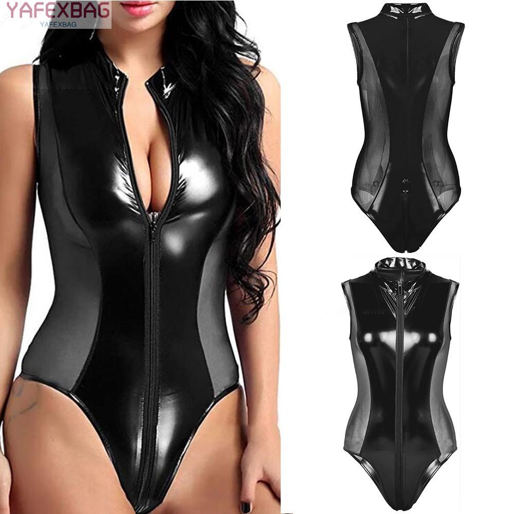 Áo liền quần giả da thời trang quyến rũ dành cho nữ | BigBuy360 - bigbuy360.vn