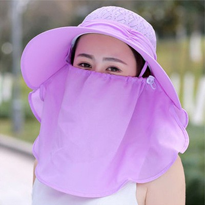 nón mũ chống nắng có che mặt che sau tóc- nc109