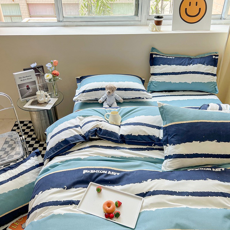 Bộ 4 Món Vỏ Chăn Ga Gối Cotton 3d 80% Thổ Cẩm Phong Cách Vinatge Bền Bỉ Mềm Mại  Fullsize m6/m8/2m,-Tiệm Nhà Mêu