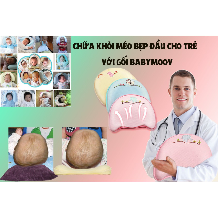 【SIÊU TRỢ GIÁ】Gối cao su non cho bé Chính hãng. Gối chống bẹp đầu, méo đầu BH lỗi 1 đổi 1.