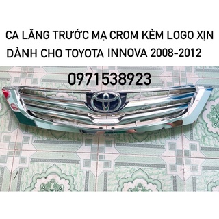 Ga lăng trước mạ crom kèm logo có đế xịn. dành cho toyota innova 2008-2012