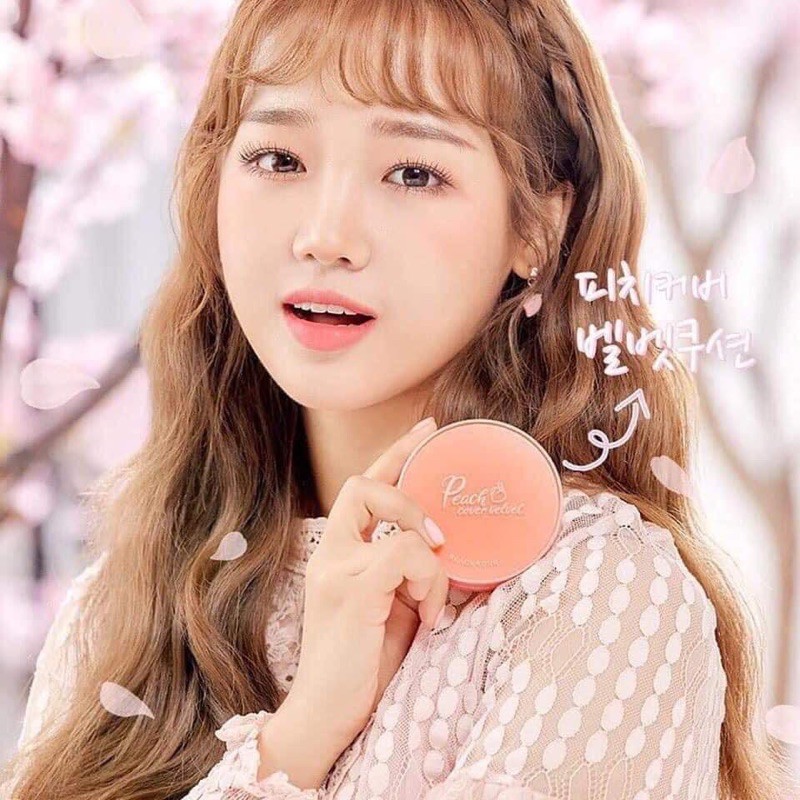 PHẤN NƯỚC 𝗕𝗹𝗮𝗰𝗸 𝗥𝗼𝘂𝗴𝗲 𝗣𝗲𝗮𝗰𝗵 𝗖𝗼𝘃𝗲𝗿 𝗩𝗲𝗹𝘃𝗲𝘁 𝗖𝘂𝘀𝗵𝗶𝗼𝗻 | BigBuy360 - bigbuy360.vn