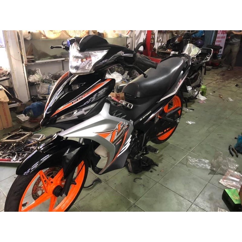 Tem rời exciter 135 Lc cam bạc đen -1