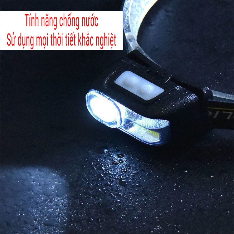 Đèn Pin Đội Dầu - Đèn Pin Siêu Sáng Tích Điện Chống Nước - Kết Hợp Cảm Ứng - 6 Chế Độ Sáng Phối Hợp  [DD01]