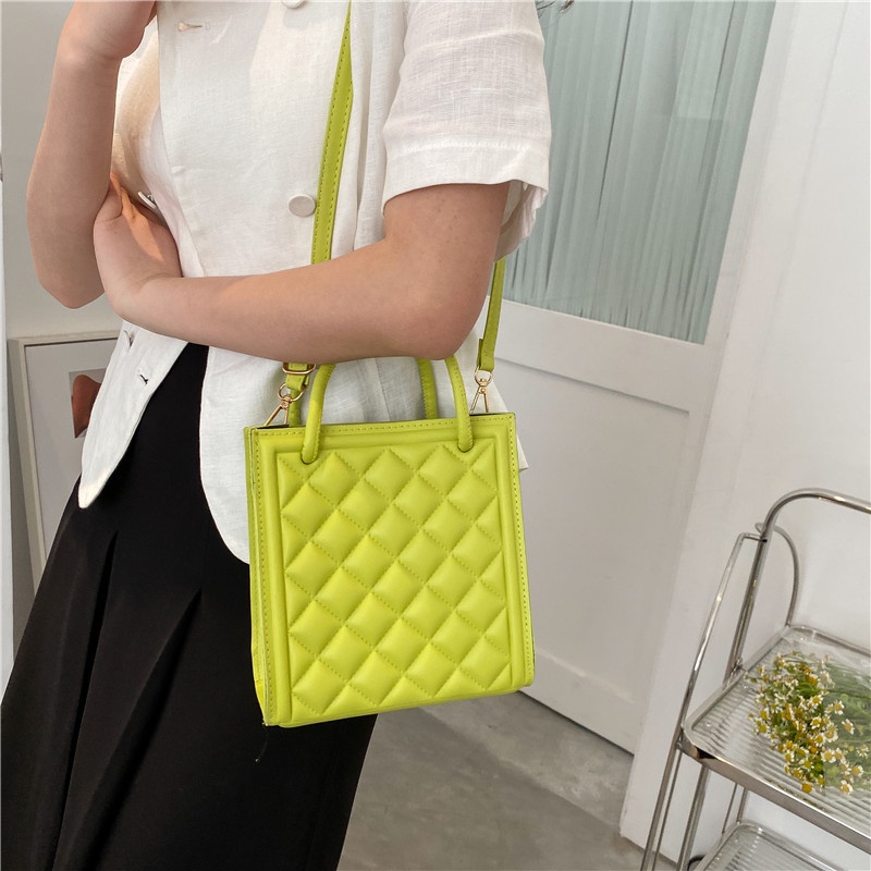 Túi xách JASMIN NOIR đeo chéo kẻ sọc caro chần bông đơn giản cho nữ