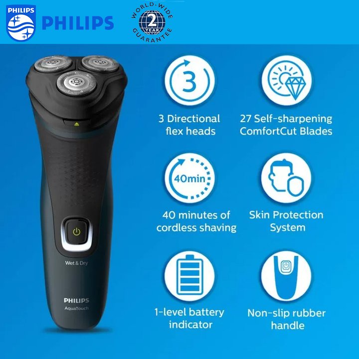 Máy Cạo Râu Cao Cấp Philips AquaTouch S1121/41 - Bảo Hành Chính Hãng 2 Năm