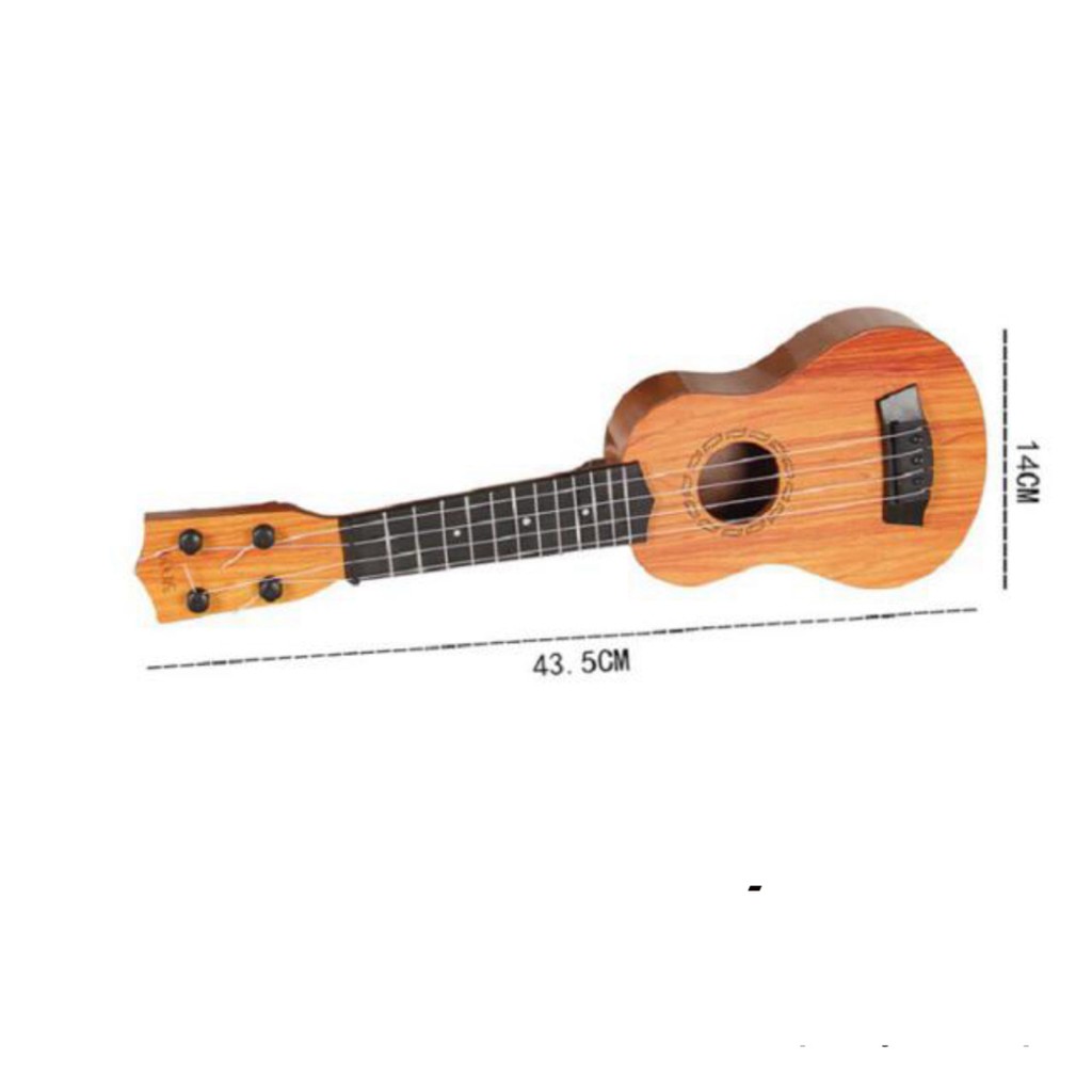 [Đàn Ghita Nhựa Cho Bé - Đàn Ukulele Mini Giả Gỗ