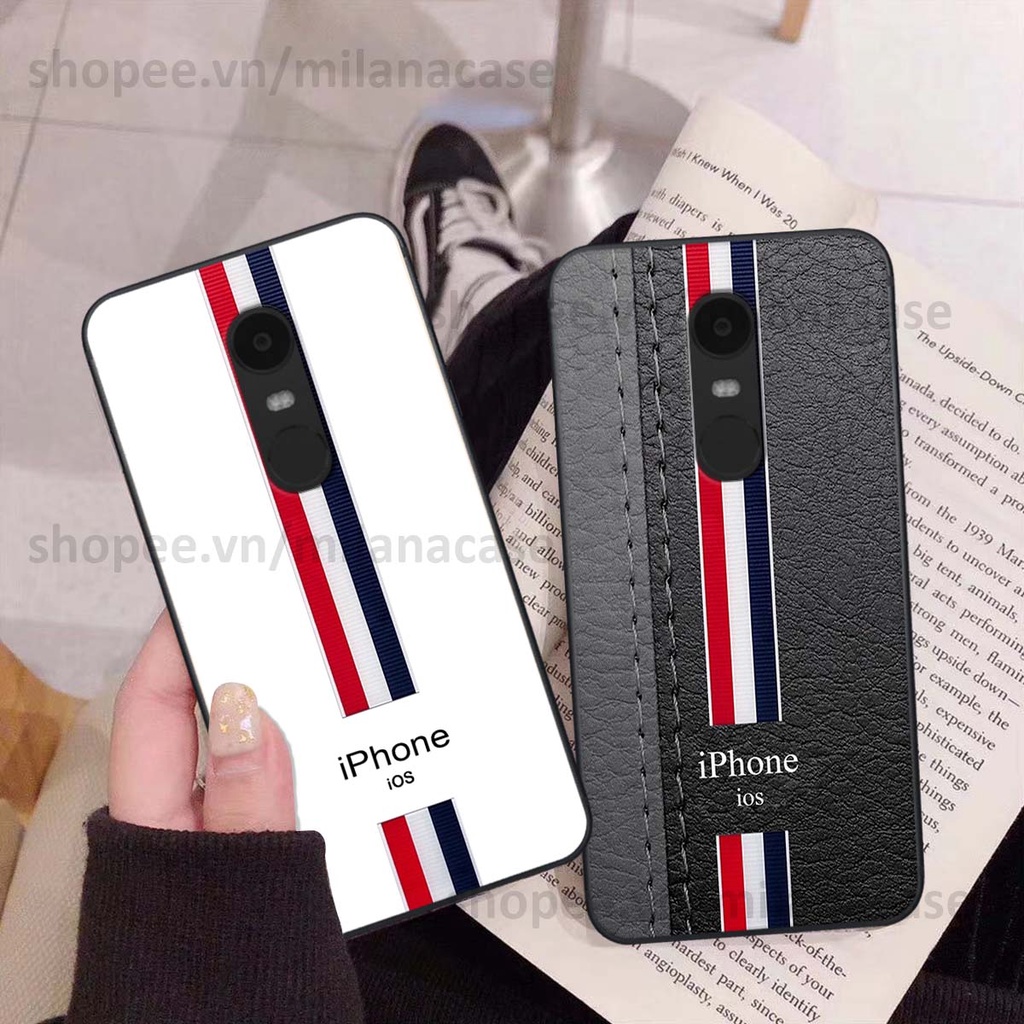 Ốp Xiaomi Redmi Note 4/ Note 4x / Redmi 5 Plus in giả da phong cách thể thao, cá tính, thời trang