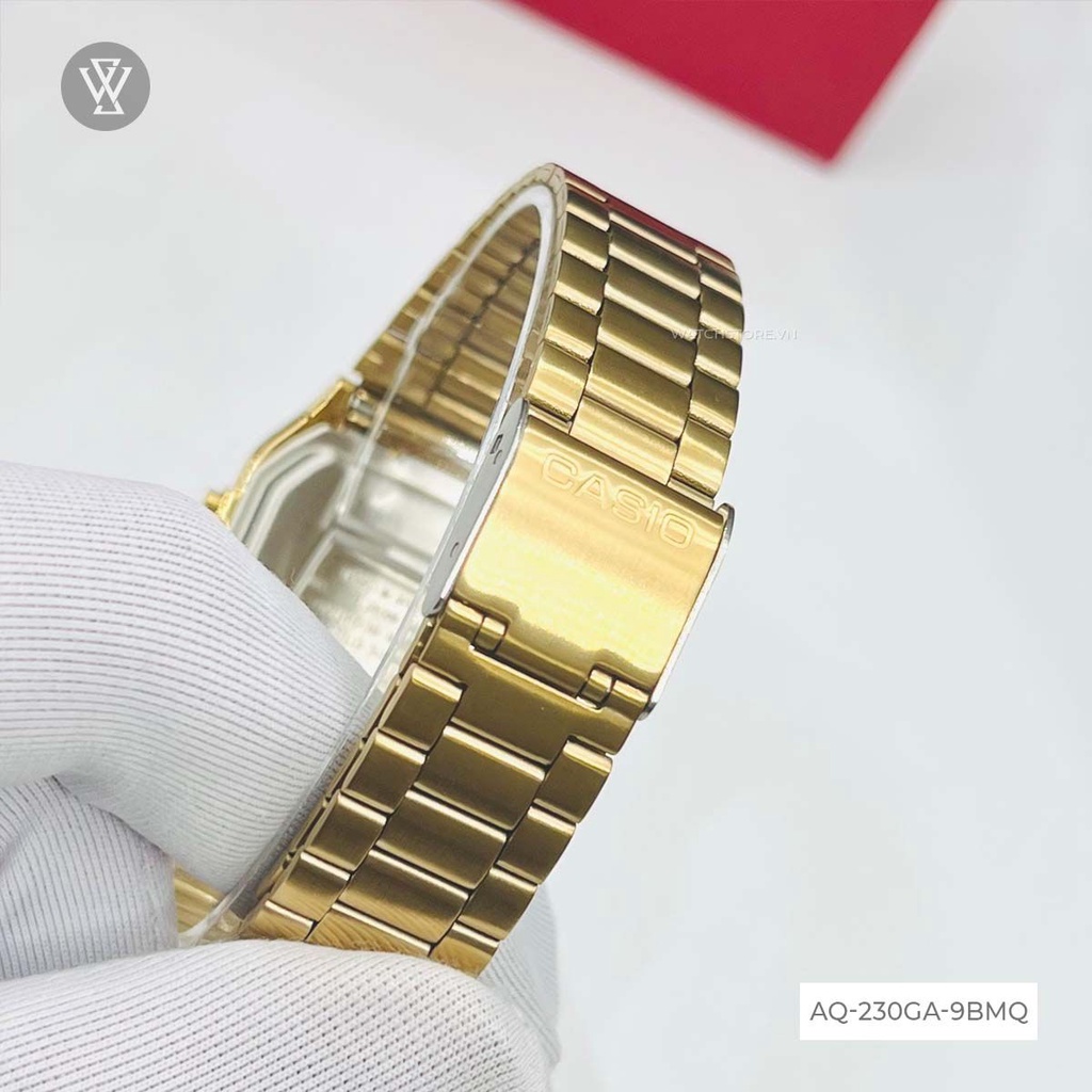 Đồng Hồ Điện Tử Nam Casio WATCHSTORE AQ-230GA-9BMQ Thiết Kế Mặt Kính Nhựa 29.8mm, Dây Đeo Kim Loại, Vỏ Thép Không Gỉ