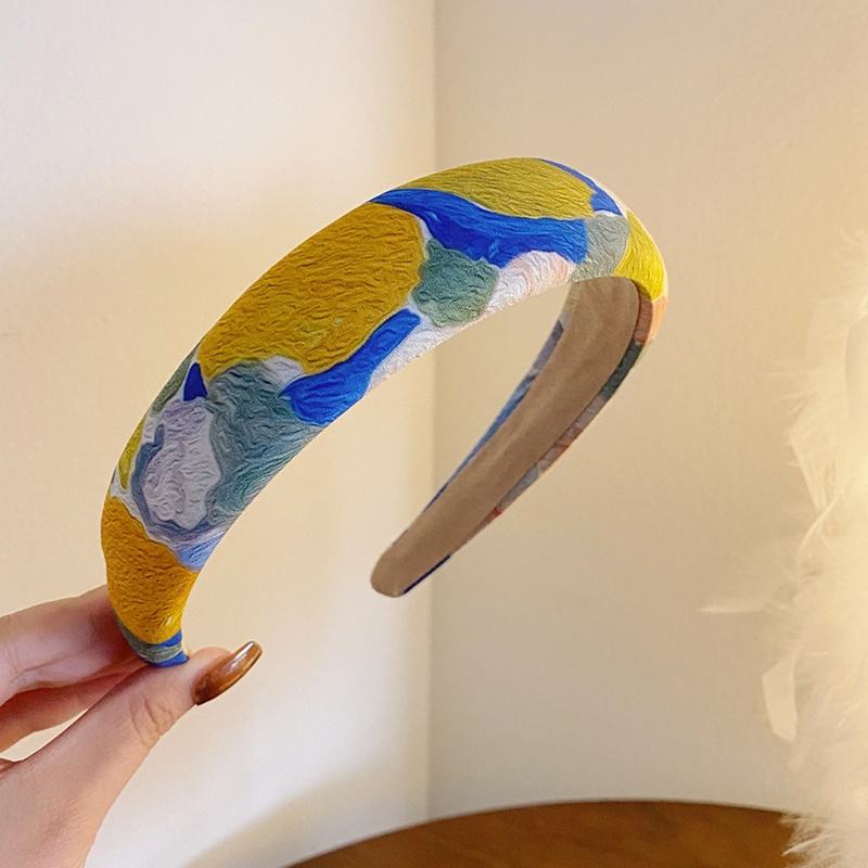 Băng Đô Cài Tóc Họa Tiết Tranh Sơn Dầu Phong Cách Mới Cho Nữ