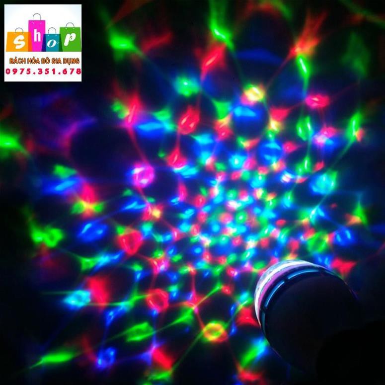 Bóng đèn xoay chiếu ánh sáng nhiều màu 3W E27 LED RGB dùng để trang trí giáng sinh / sàn nhảy / quán bar